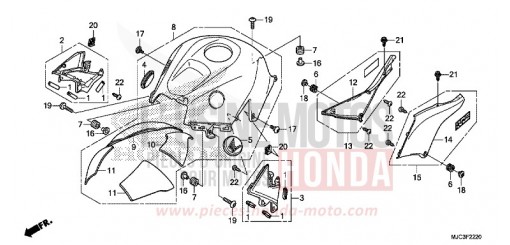 PROTECTEUR SUP. CBR600RAD de 2013